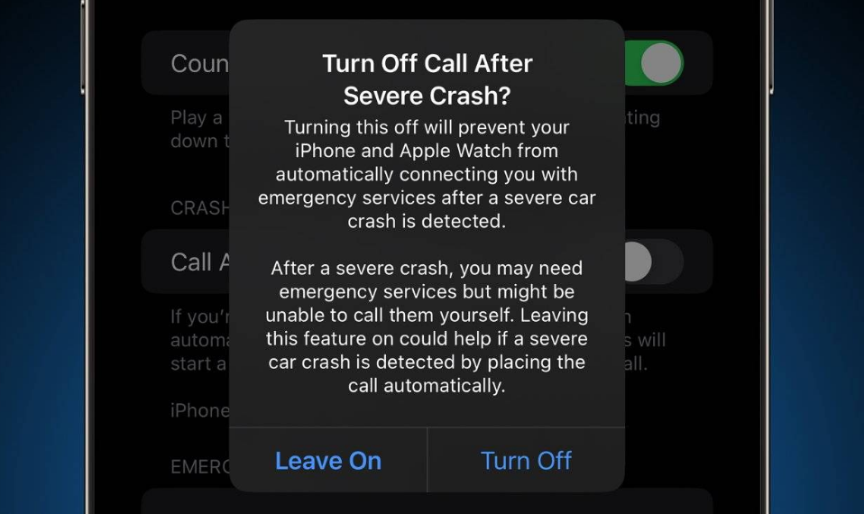增城苹果14维修分享 iPhone 14 和 Apple Watch 上关闭崩溃检测 